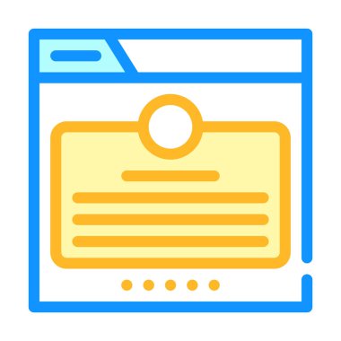 Müşteri gözden geçirme renk ikonu vektörü izole çizimi