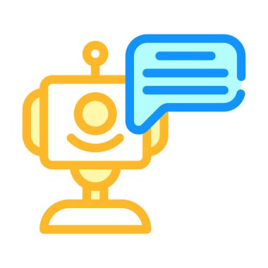 Robot astronot renk simgesi vektörü izole edilmiş illüstrasyon