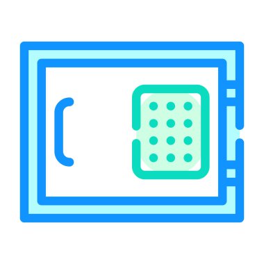 Güvenli ekipman renk ikonu vektörü izole resimleme