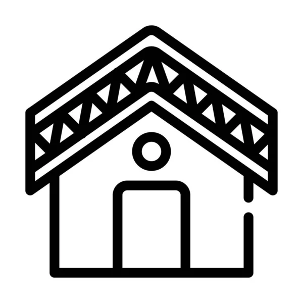 Building roof waterproof line icon vector illustration — Stock Vector