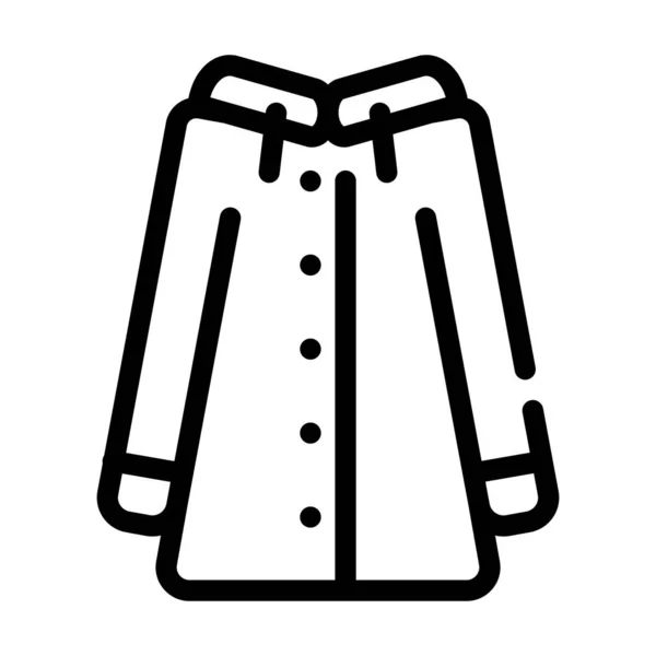 Płaszcz ubrania wodoodporny linia ikona wektor ilustracja — Wektor stockowy