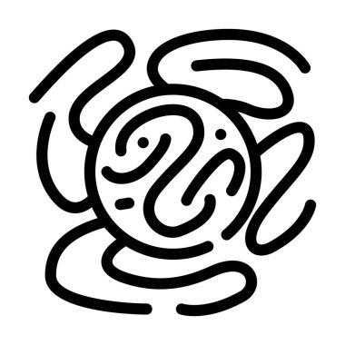 Tehlikeli virüs çizgisi ikonu vektörü izole çizimi