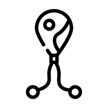 kalıp bakteri çizgi simgesi vektörü izole resimleme