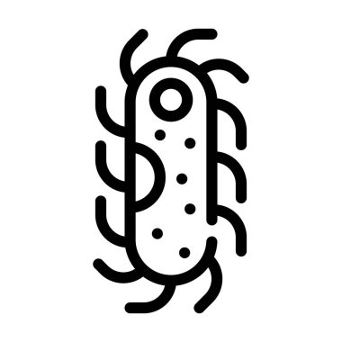 Protozoa sıtma hattı ikon vektörü izole edilmiş illüstrasyon