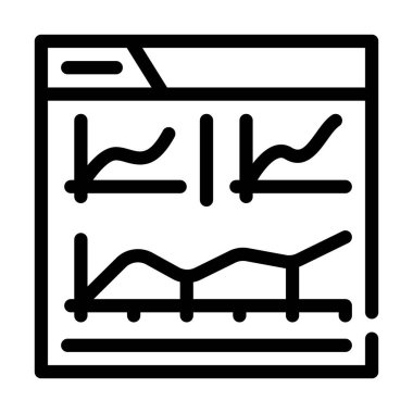 İnternet depolama bilgi satırı vektör illüstrasyonunu gözden geçir