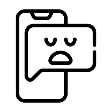 negatif gözden geçirme çizgisi ikonu vektörü izole edilmiş illüstrasyon