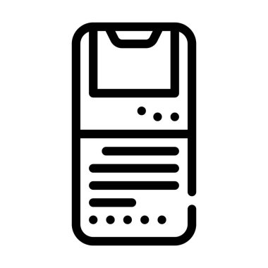 Cep telefonu çizgisi simgesi çizimini gözden geçir