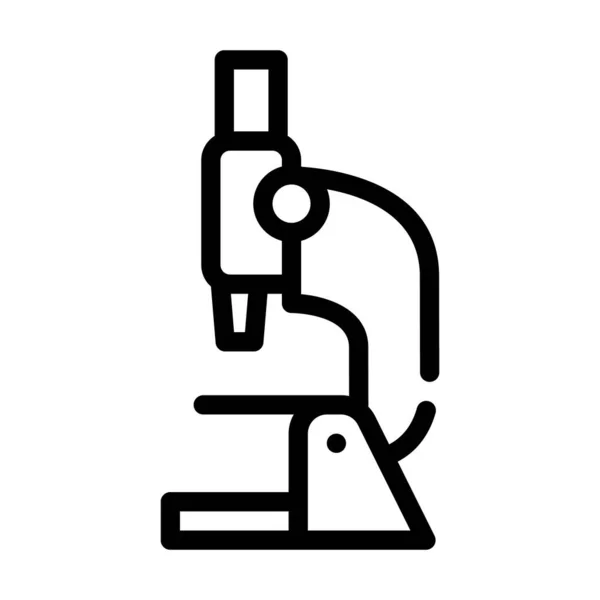Equipo de microscopio línea icono vector aislado ilustración — Vector de stock