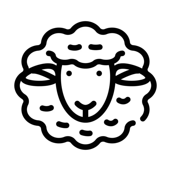Dolly ovejas clon línea icono vector ilustración — Vector de stock