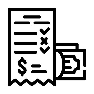 Para kartı çizgisi ikon vektör illüstrasyonunu kazanmak