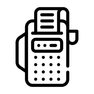 fatura satırı simgesi illüstrasyonlu nakit kasası