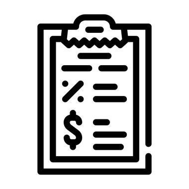 Gelir ve yüzde çizgisi vektör illüstrasyonunu rapor et