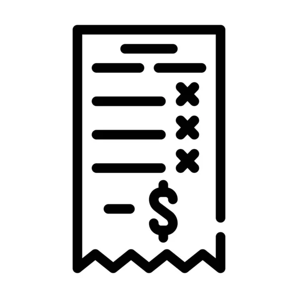 Втрата грошової квитанції лінія значок Векторна ілюстрація — стоковий вектор
