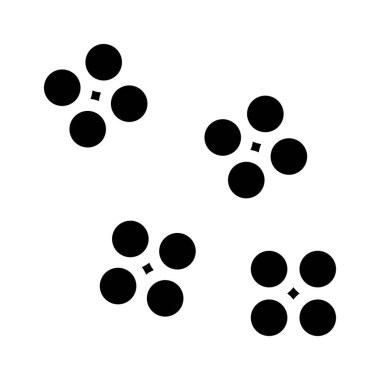 staphylococcus aureus glyph ikon vektörü izole illüstrasyon