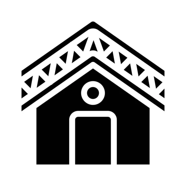 Costruzione tetto impermeabile glyph icona vettoriale illustrazione — Vettoriale Stock