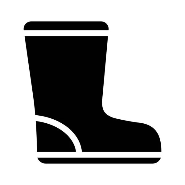 Waterproof boot glyph icon vector isolated illustration — Stock Vector