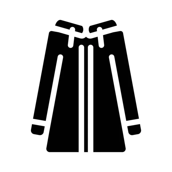 Jas kleding waterdicht glyph pictogram vector illustratie — Stockvector