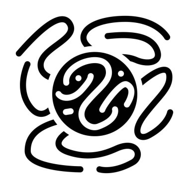 Tehlikeli virüs sembolü vektörü izole edilmiş illüstrasyon