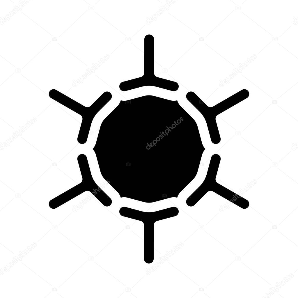 varicella zoster virus glyph icon vector illustration