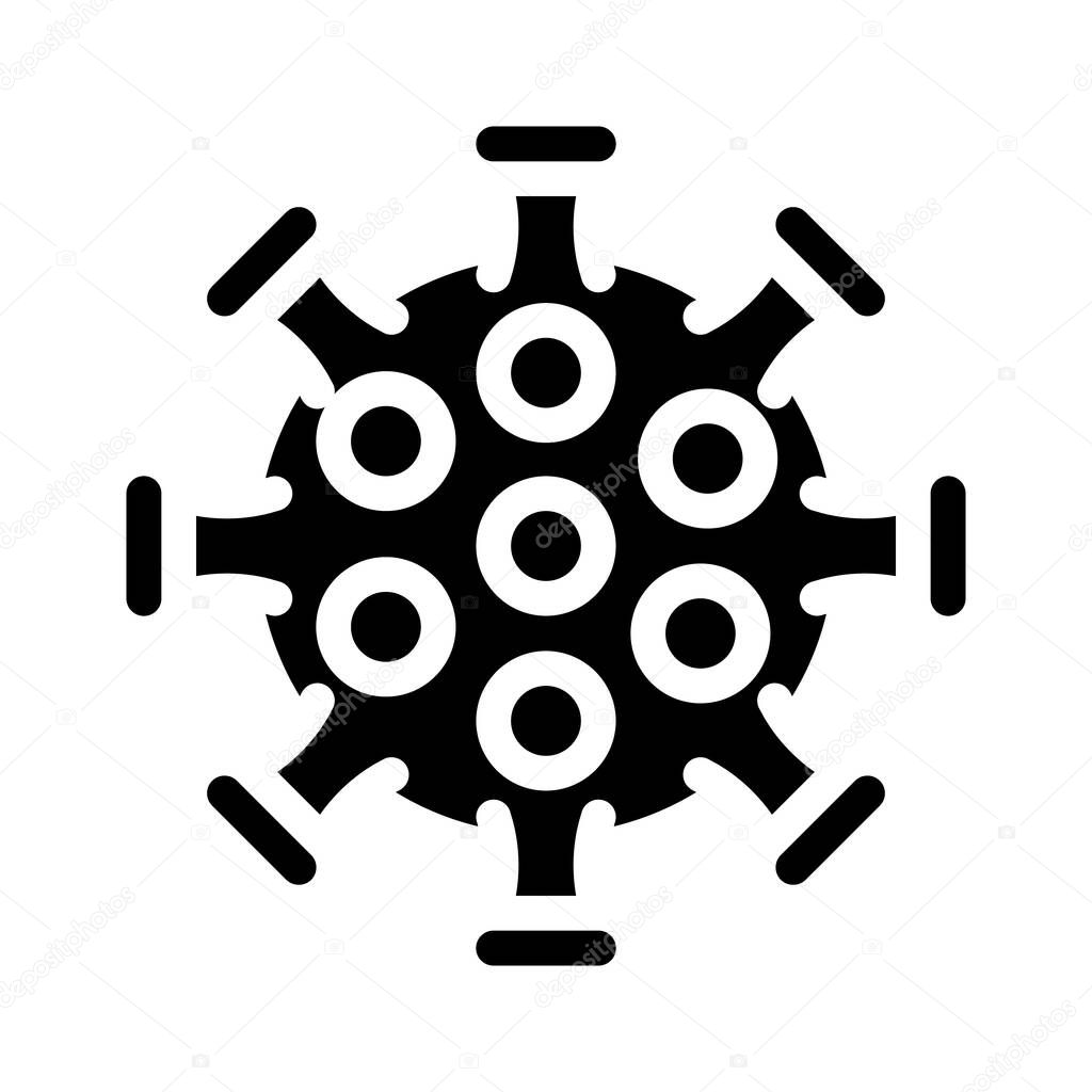 influenza virus glyph icon vector isolated illustration