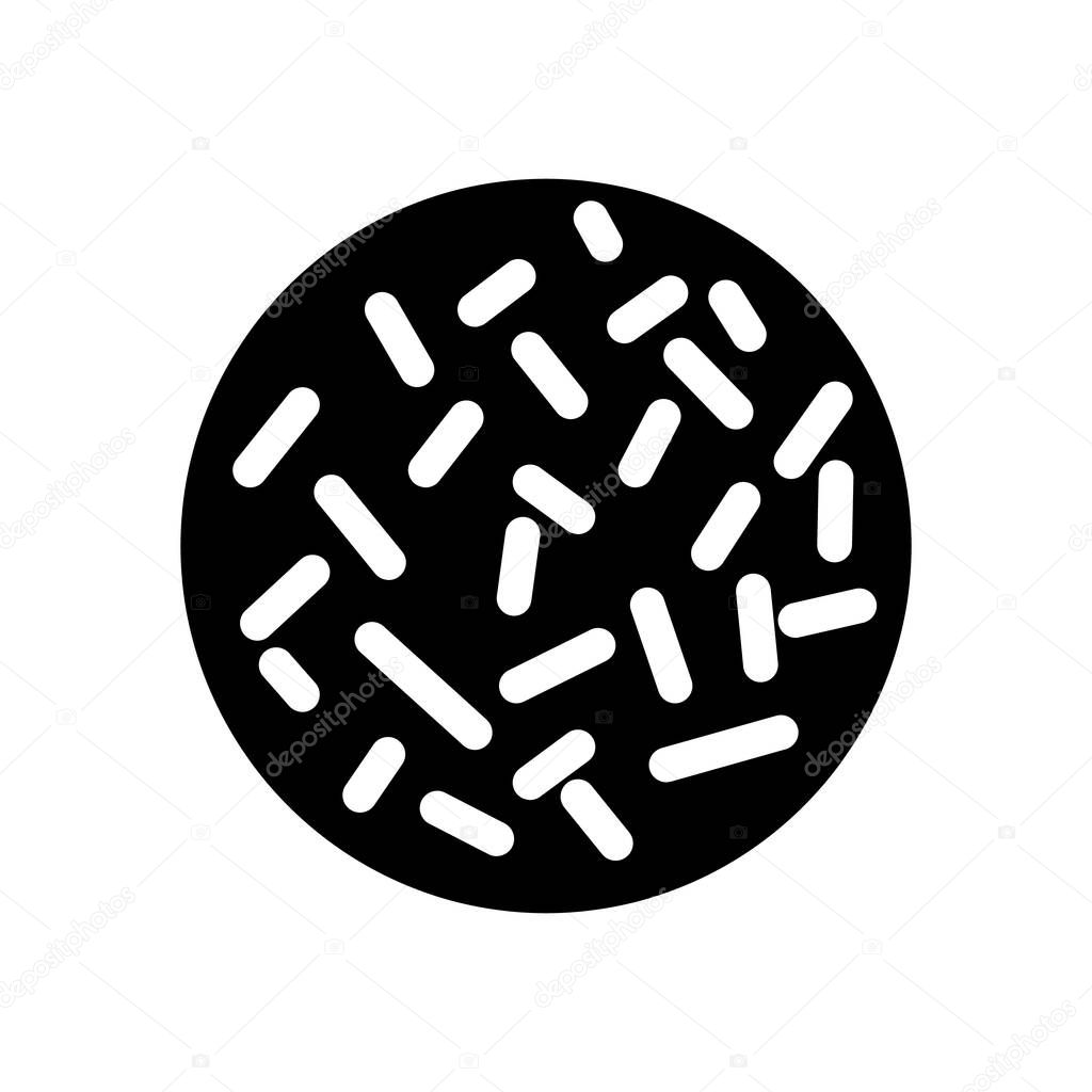 unhealthy bacteria glyph icon vector isolated illustration