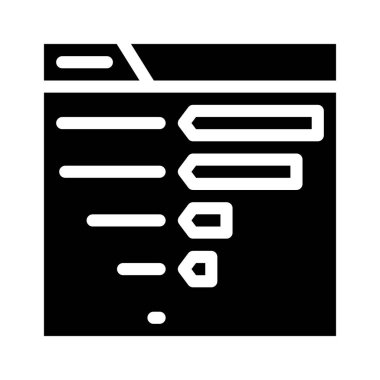 İstatistikleri gözden geçir glifin vektör izole çizimi