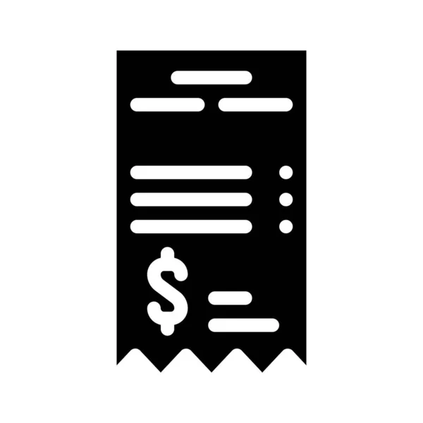 Wedden ontvangst glyph pictogram vector geïsoleerde illustratie — Stockvector