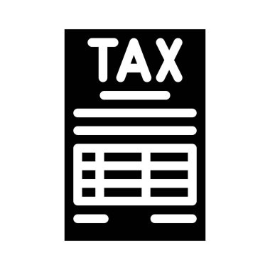 vergi belgesi sembolü vektörü izole edilmiş illüstrasyon