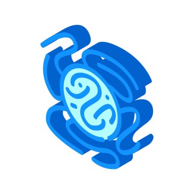 Tehlikeli virüs izometrik ikon vektörü izole çizimi