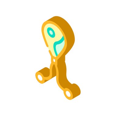 küf bakterisi izometrik ikon vektörü izole çizimi