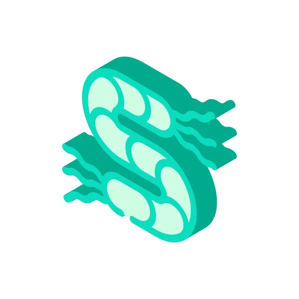 Spirille bactéries icône isométrique vecteur illustration isolée — Image vectorielle