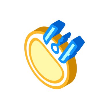 Yapay döllenme izometrik ikon vektörü izole çizimi