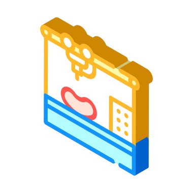 Yazıcı izometrik ikon çizimi üzerindeki biyo-mühendislik baskı organları