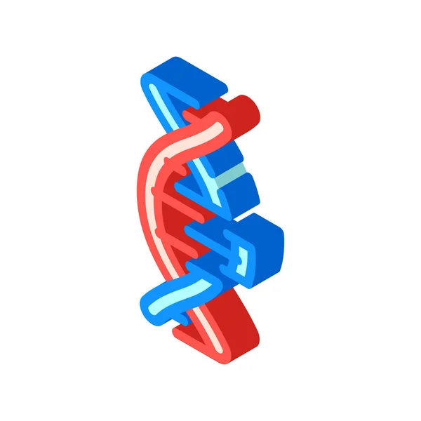 Dna code isometrisches Symbol Vektor isolierte Abbildung — Stockvektor