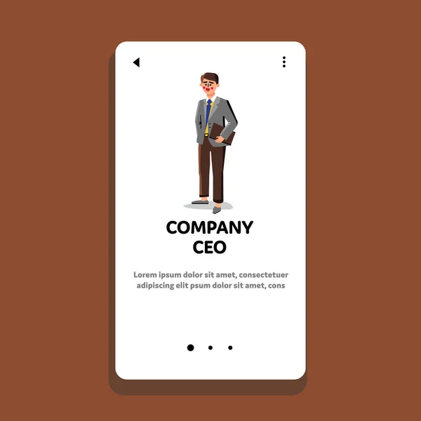 Şirketin CEO 'su İşadamı Kariyer İşçisi Vektörü — Stok Vektör
