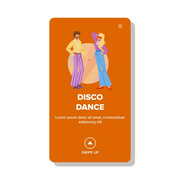 Discoteca de baile estilo retro fiesta en el vector discoteca — Vector de stock
