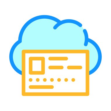 profil hesabı bilgilendirme bulut rengi renk ikonu çizimi