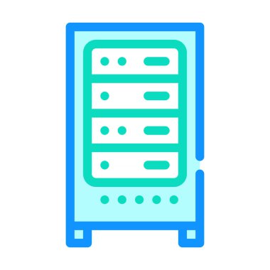 veri merkezi sunucu renk vektör illüstrasyonu