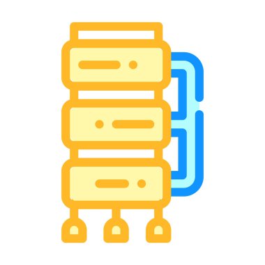 Brezilya ekipmanı renk ikonu vektör gösterimi