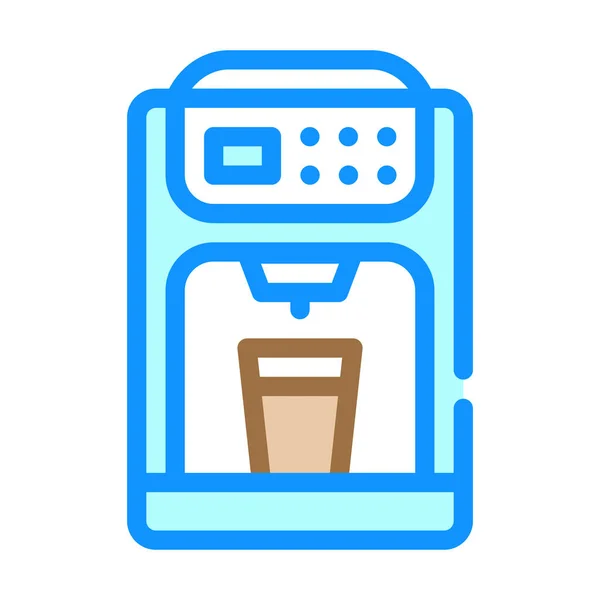 Kaffeemaschine Farbe Symbol Vektor Symbol Illustration — Stockvektor