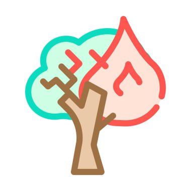 Orman renk ikonu vektör gösterimini ateşliyor