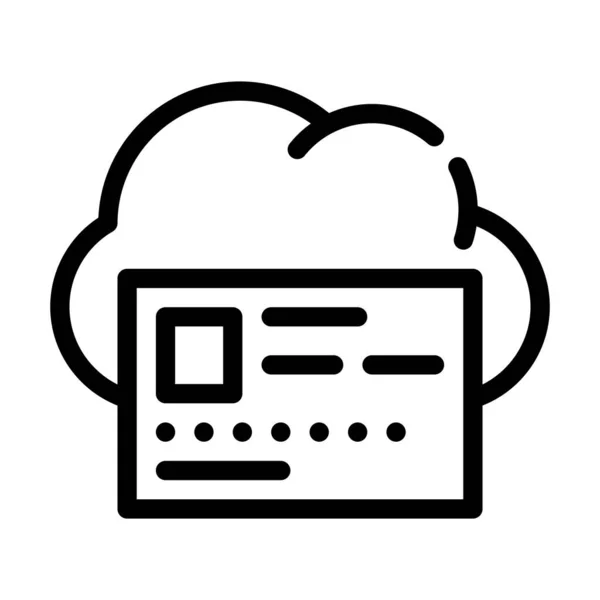 Profil compte inforamtion cloud stockage ligne icône vectoriel illustration — Image vectorielle