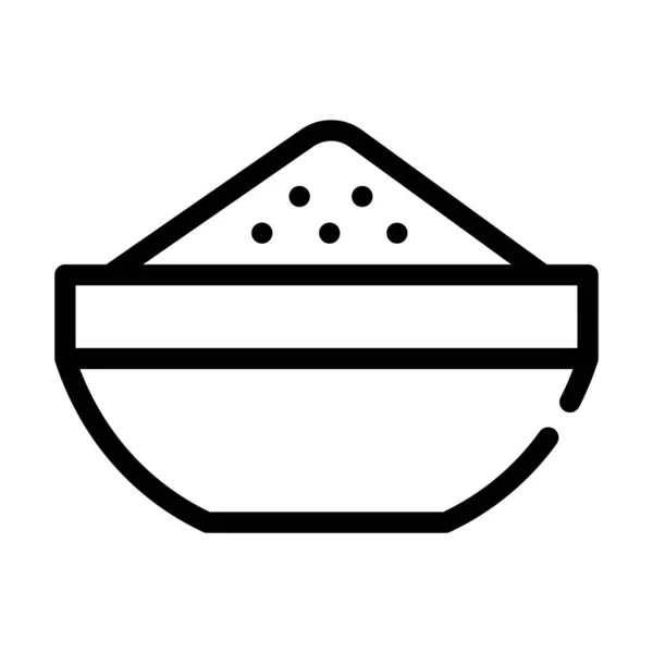 Raffreddare linea porridge icona vettoriale simbolo illustrazione — Vettoriale Stock
