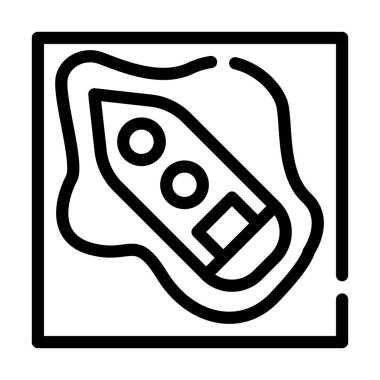 tanker petrol sızıntısı çizgisi ikon vektör çizimi