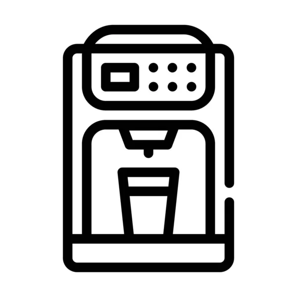 Máquina de café icono de línea símbolo vectorial ilustración — Archivo Imágenes Vectoriales