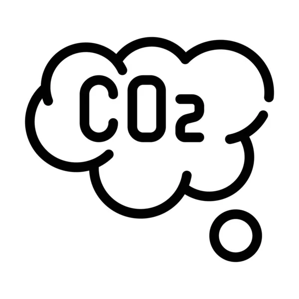 Obrázek vektorového symbolu čáry oblačnosti co2 — Stockový vektor