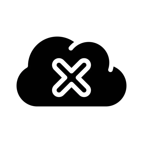 Неудачная иллюстрация вектора иконки символа хранилища облаков доступа — стоковый вектор