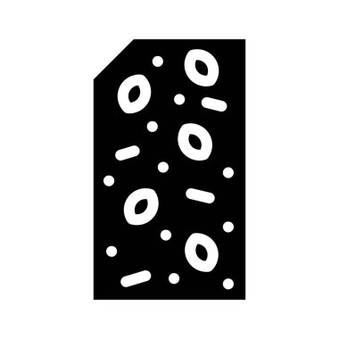 Vejetaryen çikolatalı sembol ikon vektör çizimi