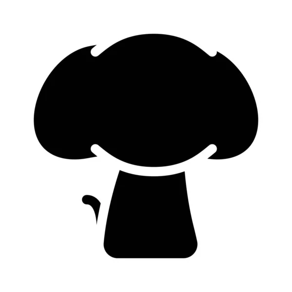 Ikona vektorového symbolu houby zeleninový glyf — Stockový vektor
