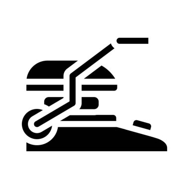 Elektronik bbq ızgara simge vektör çizimi